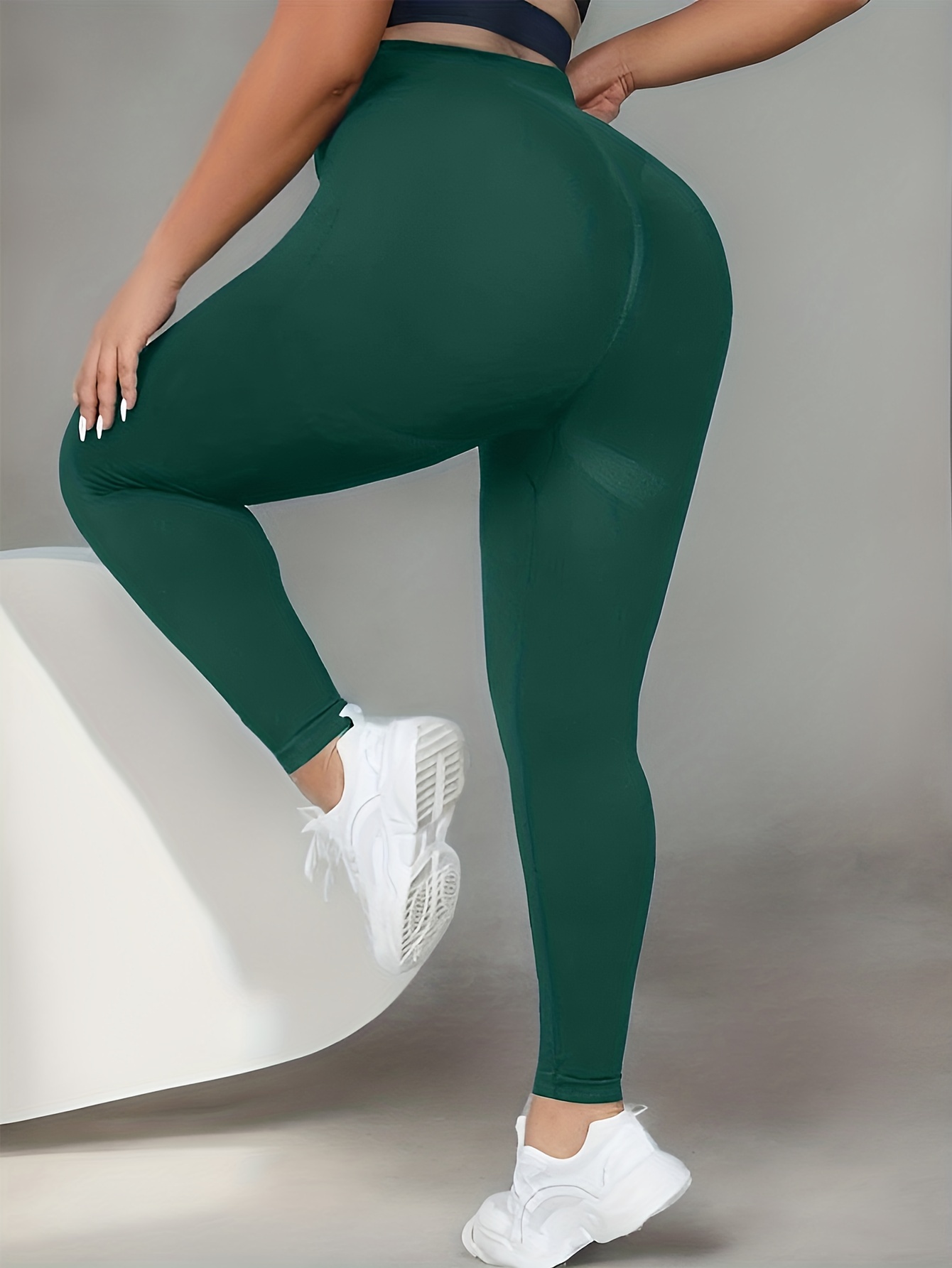  BALEAF Nuleaf High Waisted Workout Leggings for Women 25 -  Buttery Soft Tummy Control Gym Fitness Sport Yoga 7/8 Pants with Pockets -  Regular and Plus Size Dark Green XS 