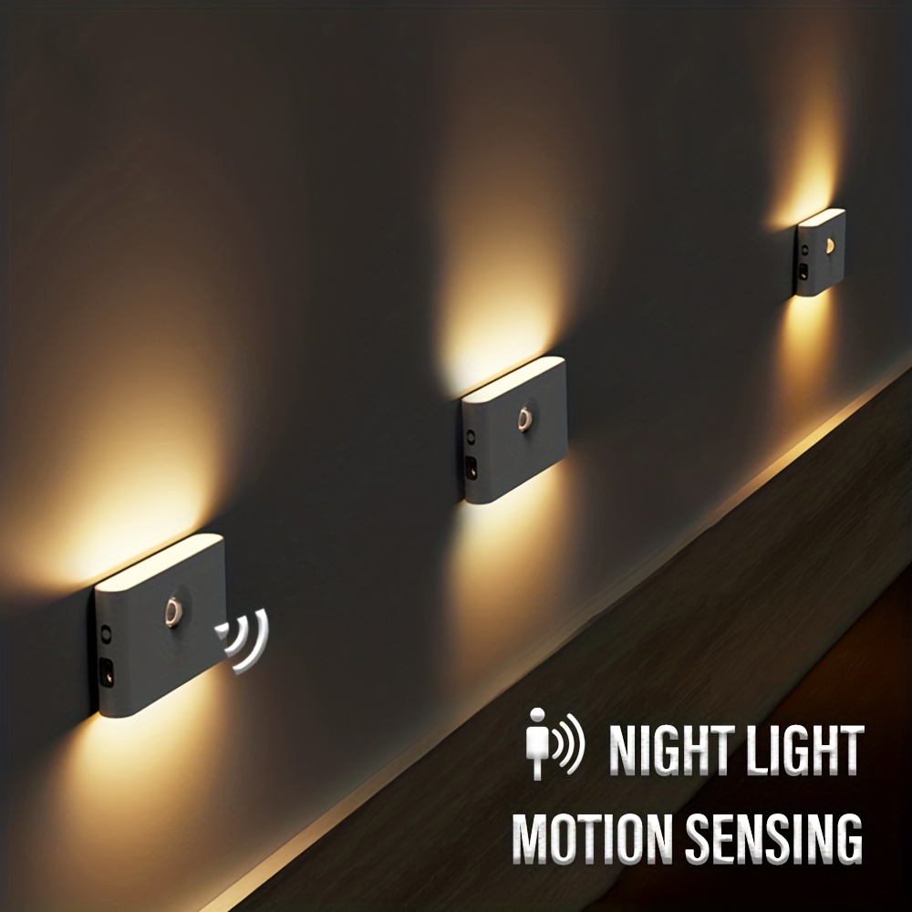 Luz nocturna gatito magnética LED con sensor de movimiento 3 modos  iluminación