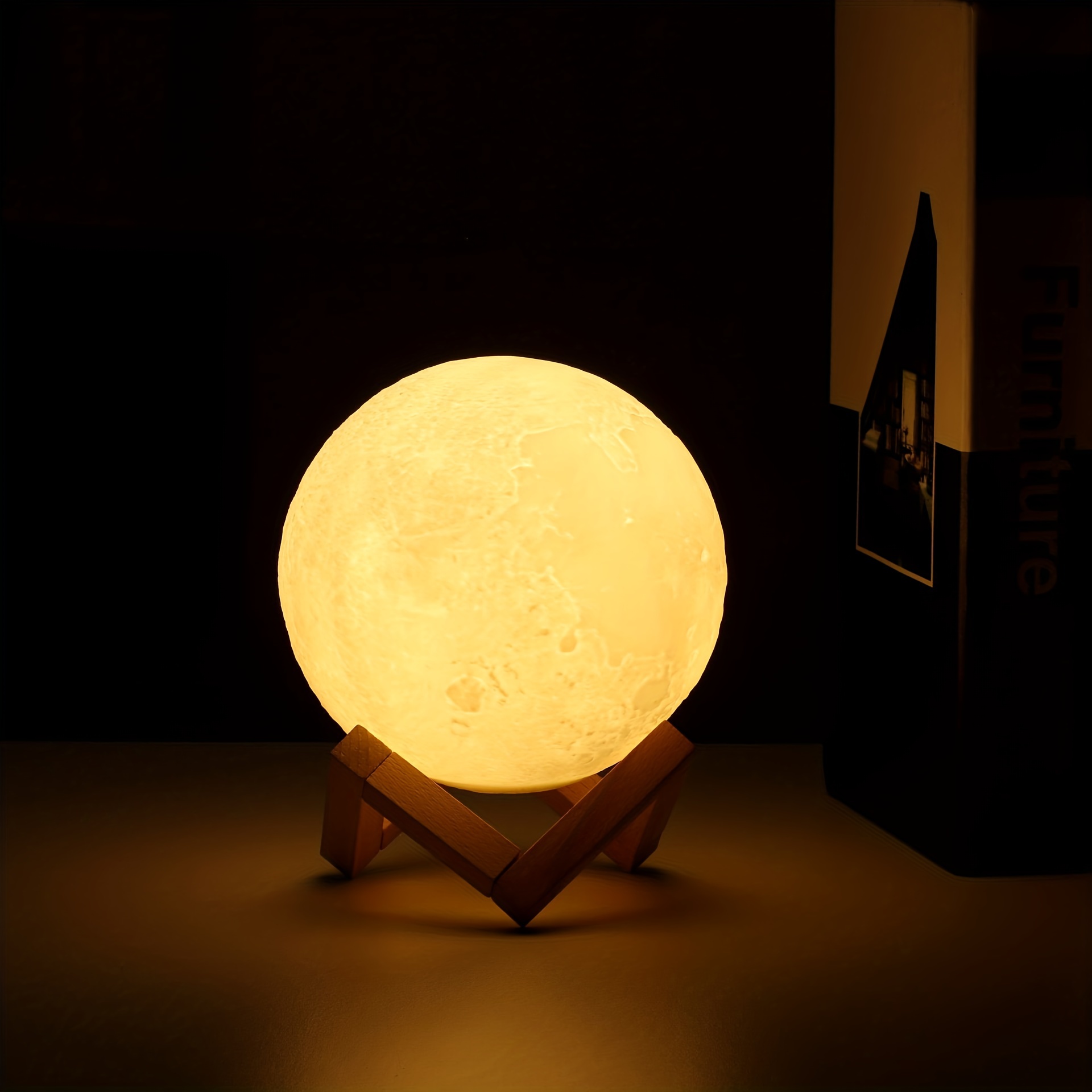 Moon Lamp Led Night Light 3d Printing Moon Light Moon Light - Temu  Netherlands