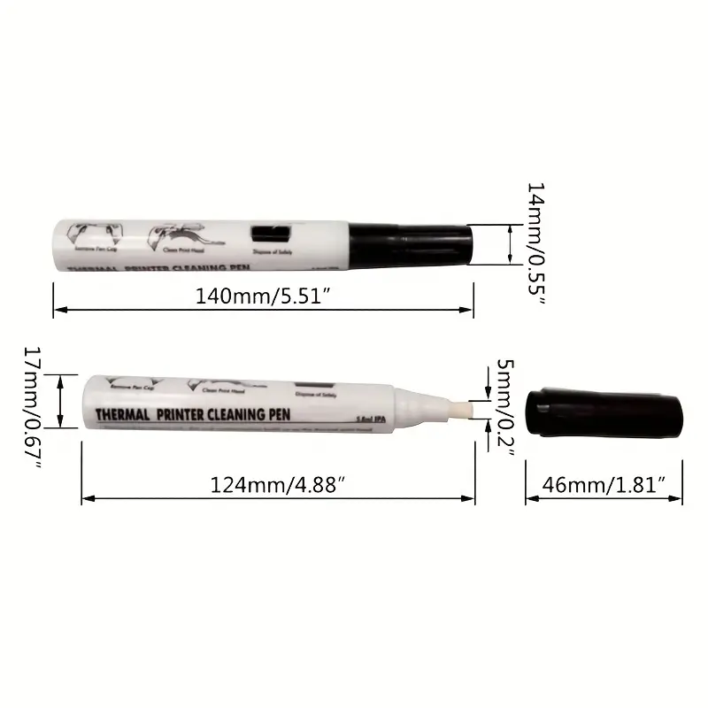 Alcohol Pen Thermal Printer Special Cleaning Pen Print Head Alcohol  Cleaning Pen Button Anti-contact Disinfection Pen - Temu