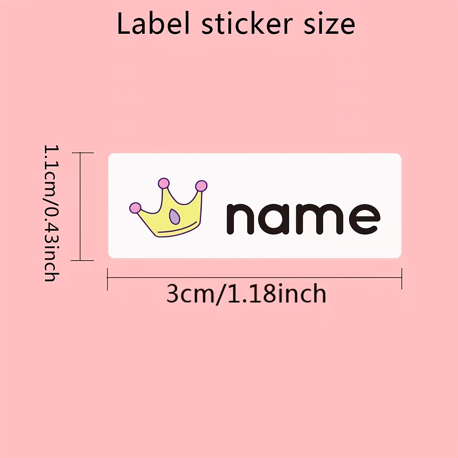 Custom Cartoon Name Tag Stickers Waterproof Labels Medium Size 3.0x1.09 Cm