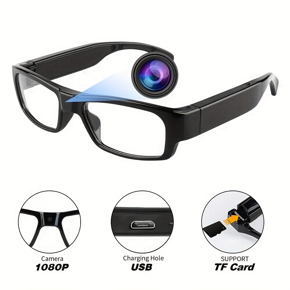 Outdoor Glasses Security Camcorder Hd 720p Dv Dvr Camera 350mah  Batteries,90 Min Battery Life, Wide Angle 60°, Wearable Mini Camera Glasses,  Video Sound Recorder Camcorder Action Camera - Temu