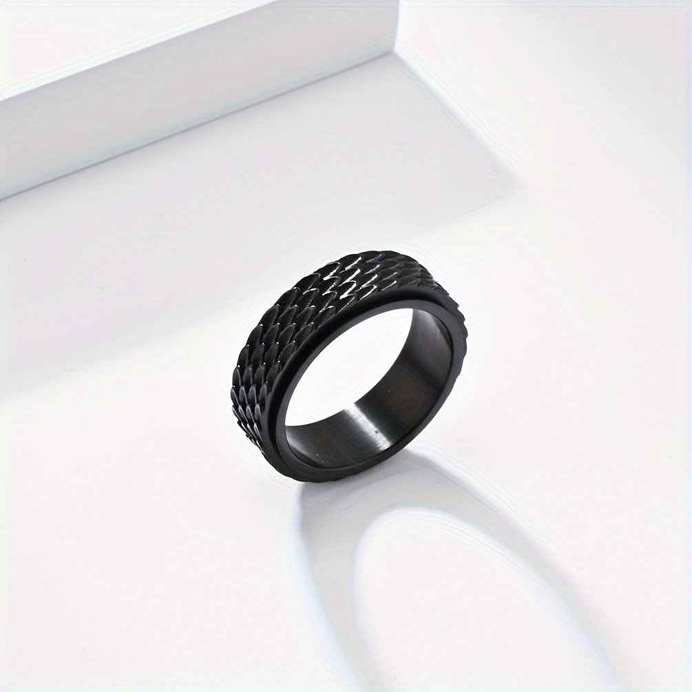 1pc mens retro cool rotating ring punk stainless steel ring with   Product details 4