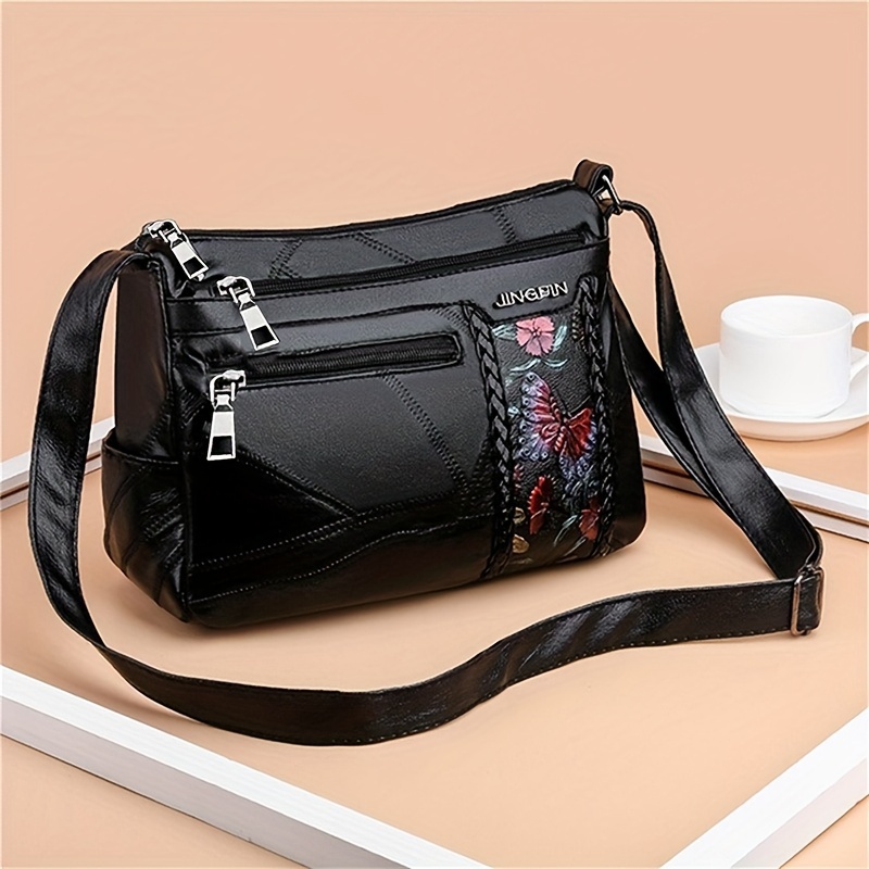 Retro Flower Print Handbag, Small Crossbody Bag For Women, Elegant Shoulder  Purse With Tassel Pendant - Temu