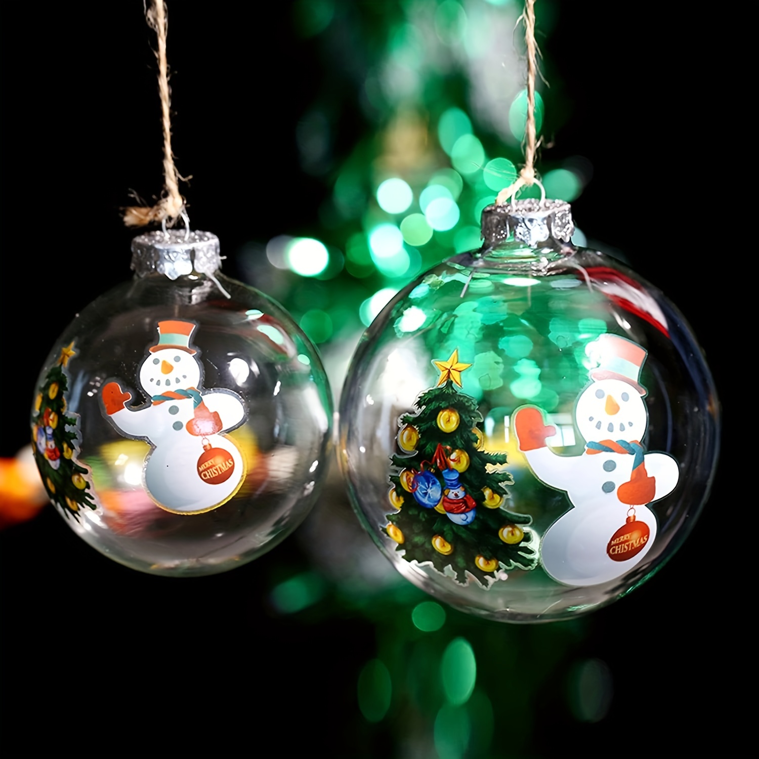6 Pcs DIY Clear Plastic Fillable Balls Ornament 2 36Inch Christmas Balls