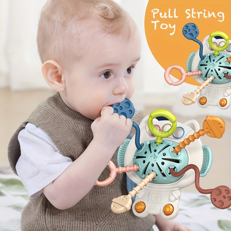 Toddler Sensory Toys Baby Montessori Toys for 1 2 3 Year Old Boy Girl  Silicone Pull Activity Development Toy with Rattle Teether - AliExpress