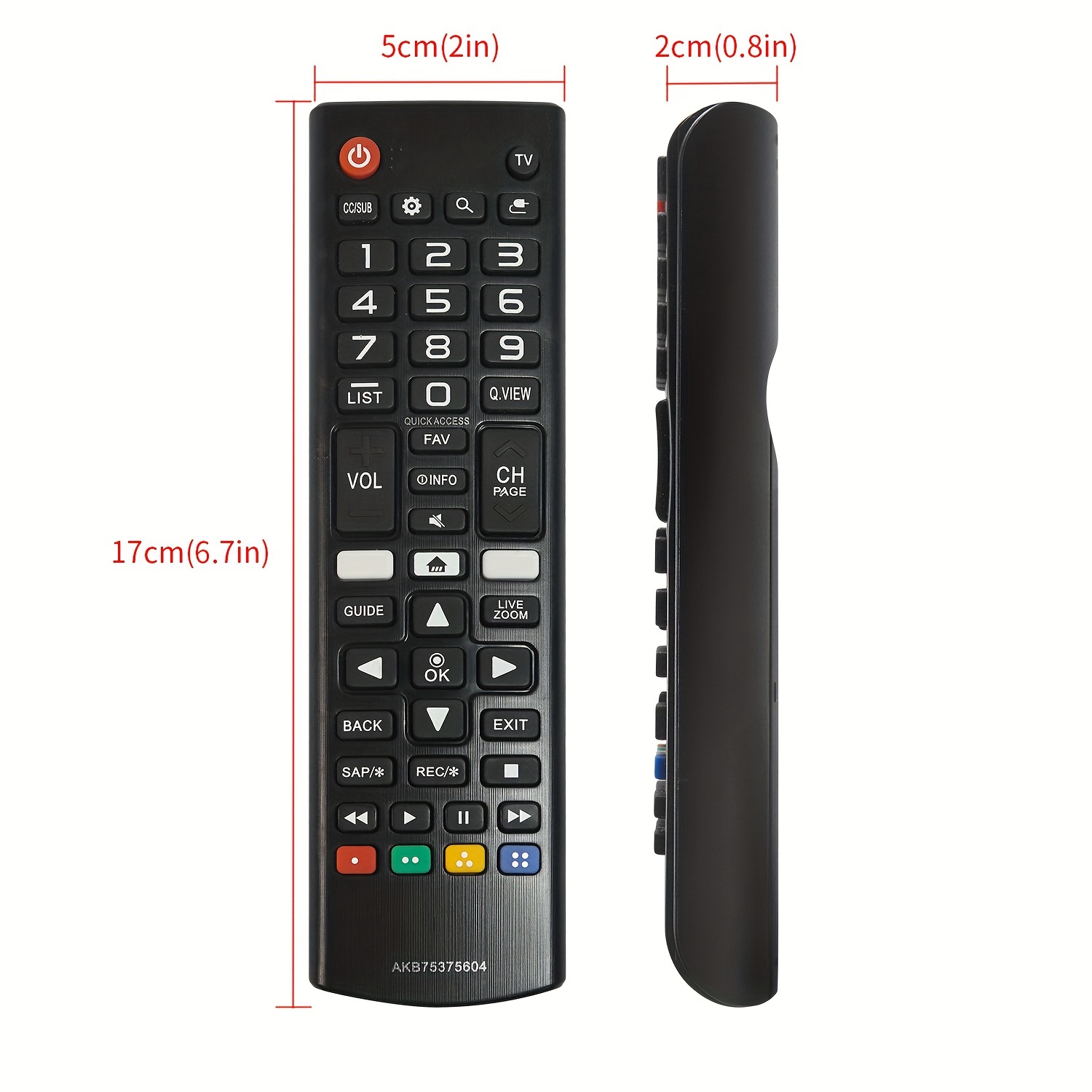 Rimous AKB75675304 AKB75095307 - Mando a distancia universal para LG TV LED  HDTV 3D 4K OLED Smart TV Reemplazo para LG + funda de cubierta (brilla en
