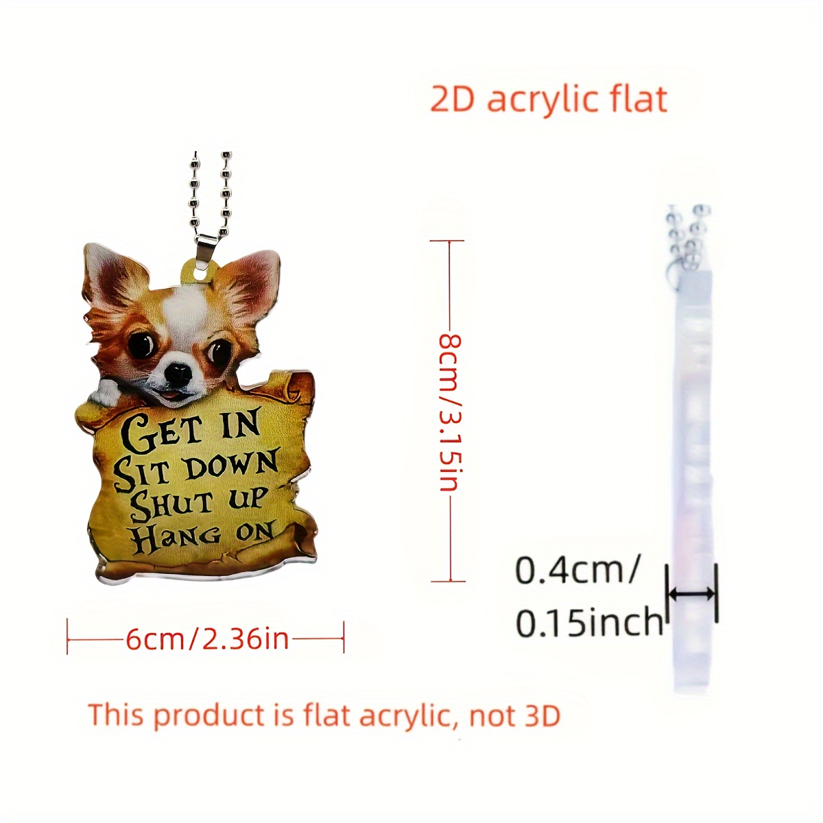 Cute Cat Puppy Car Hanging Ornament Kitten Dog Simulation Model Creative Car  Interior Decor Animal Acrylic Pendant Kids Toy Gift 