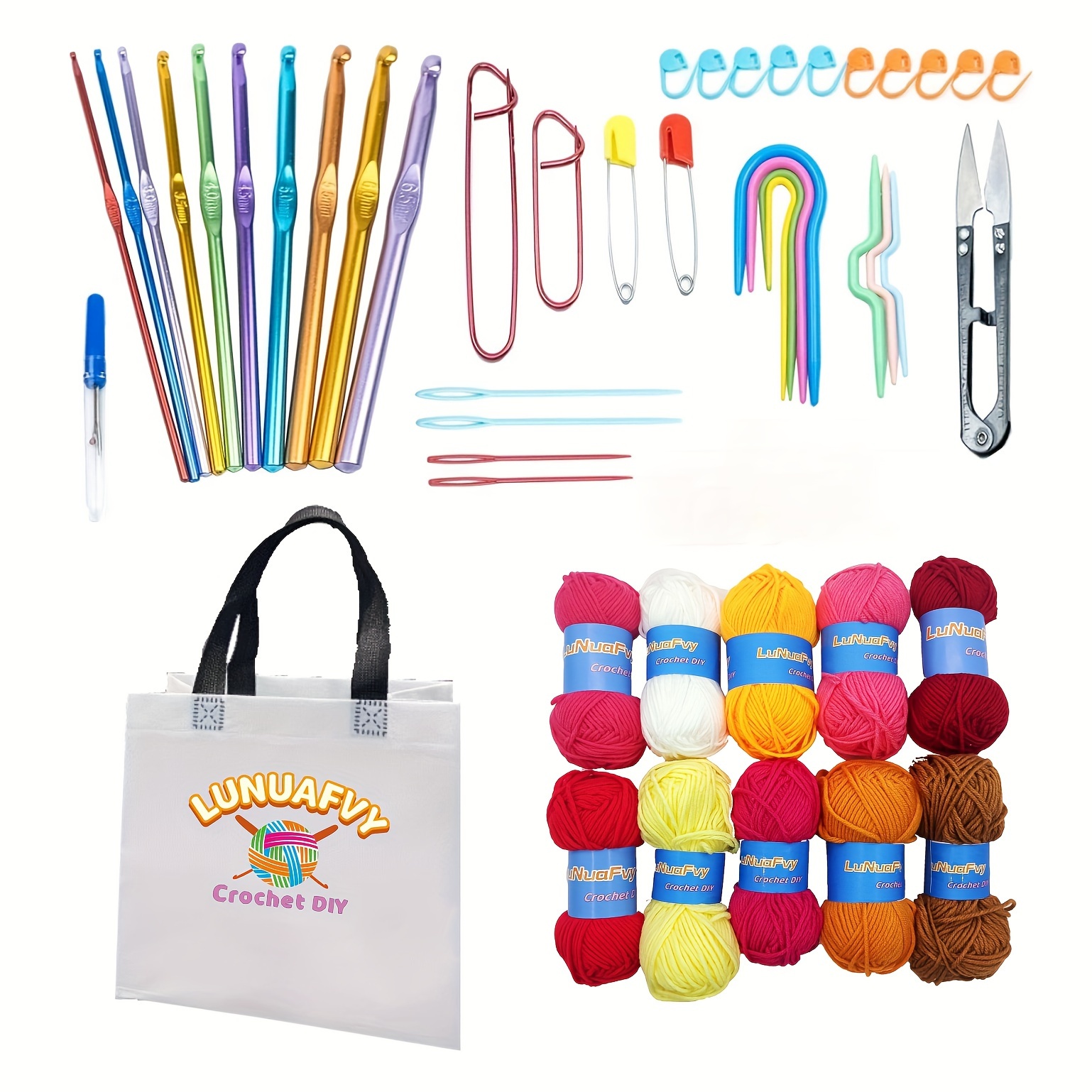 Crochet Kits For Beginners Colorful Crochet Hook Set With - Temu