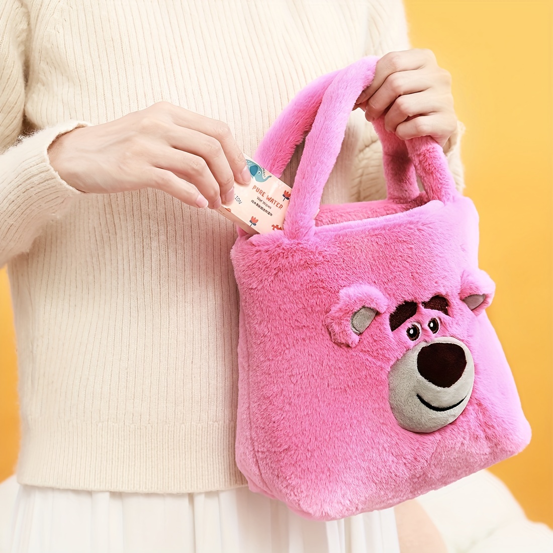 New Disney Shoulder Bags Anime Plush Bags Kawaii Handbags Cartoon Lotso  Sulley Sullivan Crossbody Bags Storage Pouch Girls Gifts