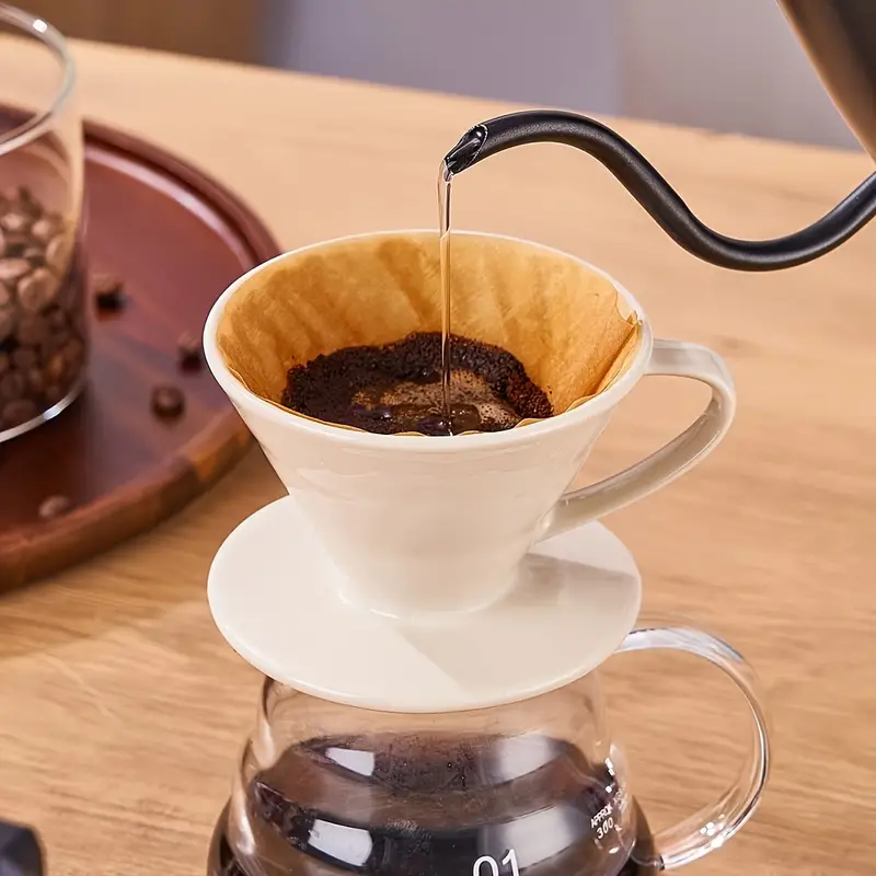 1pc Pour Over Coffee Dripper Filtro Caffè In Ceramica Cono - Temu Italy