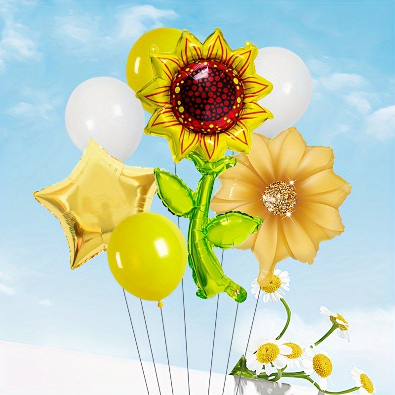 Décoration de fête - Ballon fleuri Happy Birthday - Déco