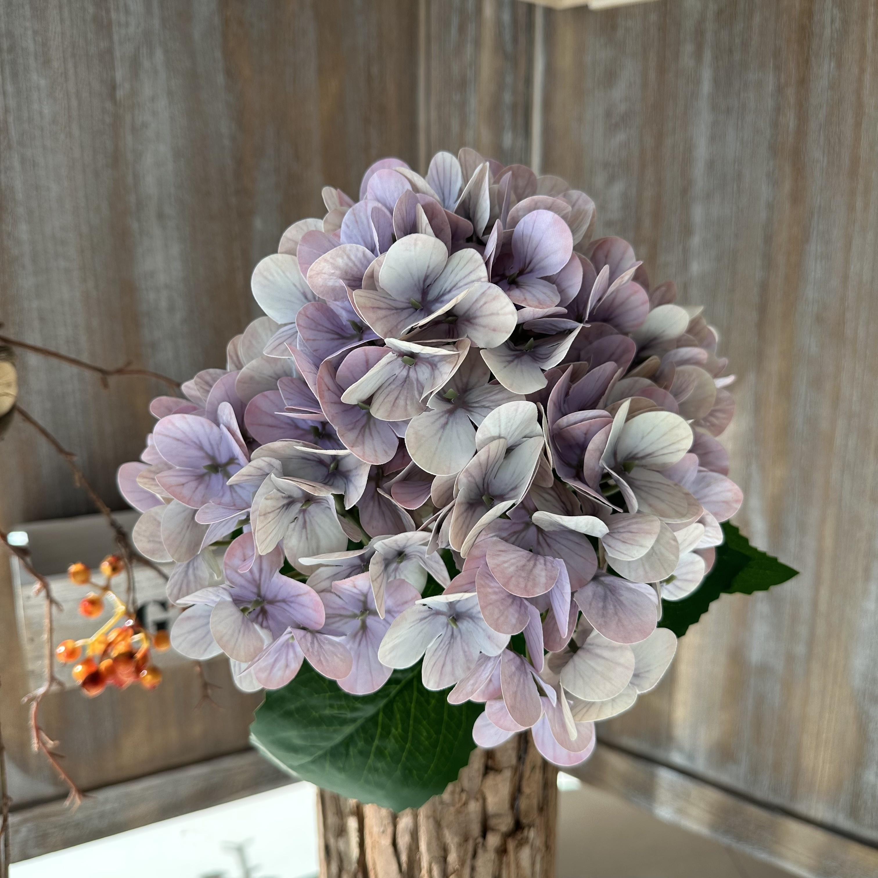 1 pezzo Bouquet di ortensie artificiali, fascio di fiori finti in  poliestere viola, per decorazione domestica