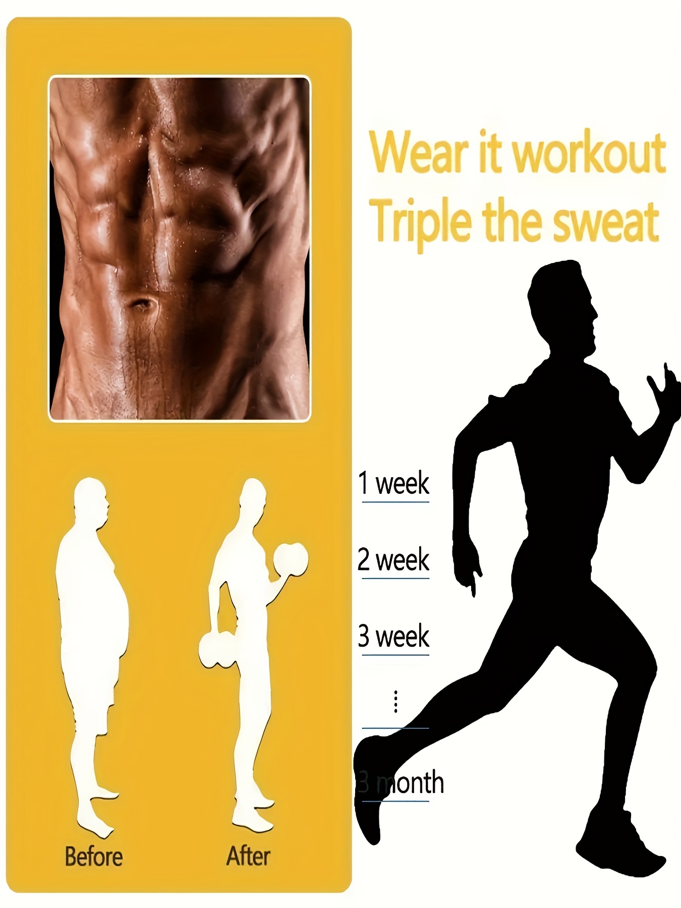 1pc Sauna Suit For Men Waist Trainer Tummy Control Vest Zipper