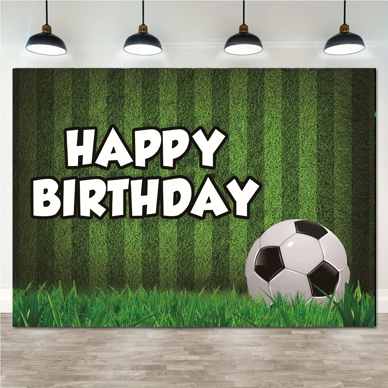 Fondo de la fiesta de cumpleaños de fútbol, fondo de la fiesta de cumpleaños  del fútbol Campo de fútbol Fondo de la foto Decoración del tema deportivo  de fútbol 5x3ft
