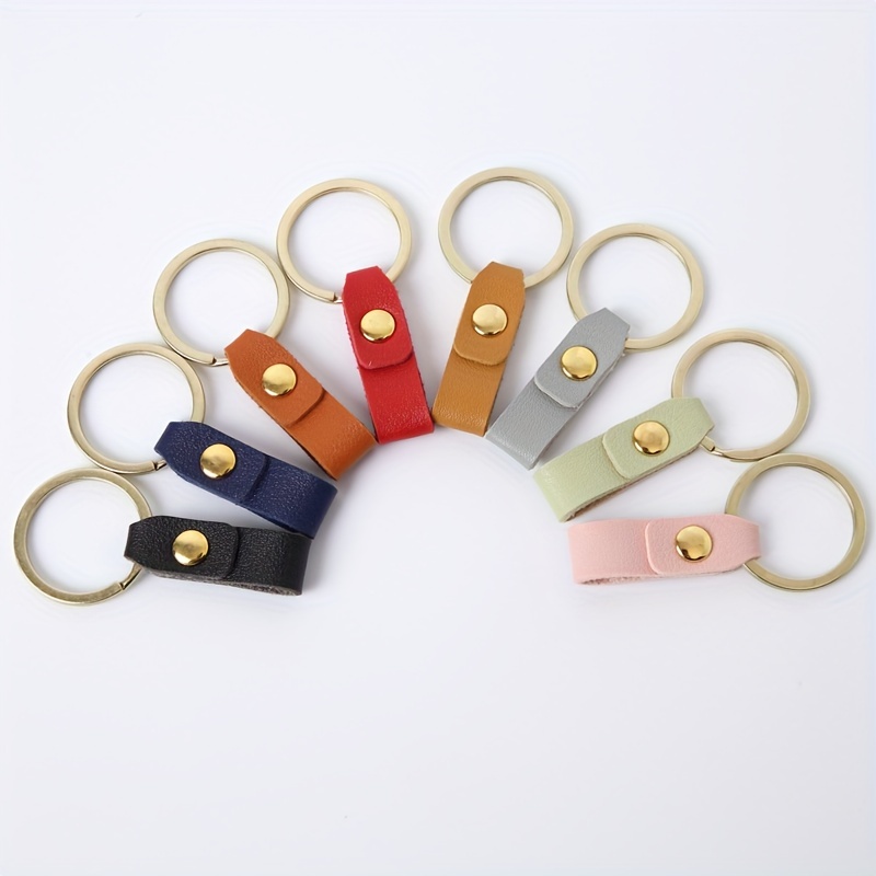 Pu Leather Keychain Colorful Leather Keychain Loop Couple Keychain Pendant  Keychain Holders For Car Key Bag Hanging Accessories - Temu United Arab  Emirates
