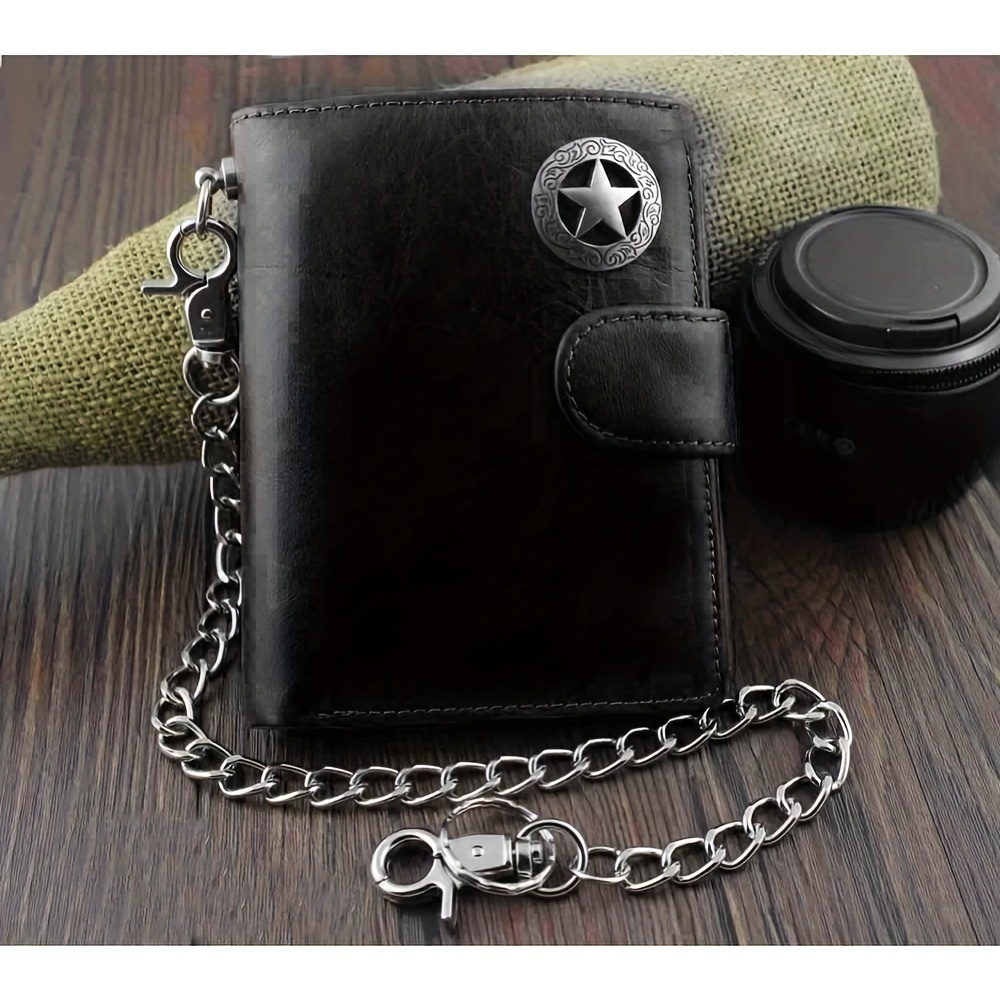 Genuine LEATHER Puller Helper Zipper Pendant Pockets Wallet