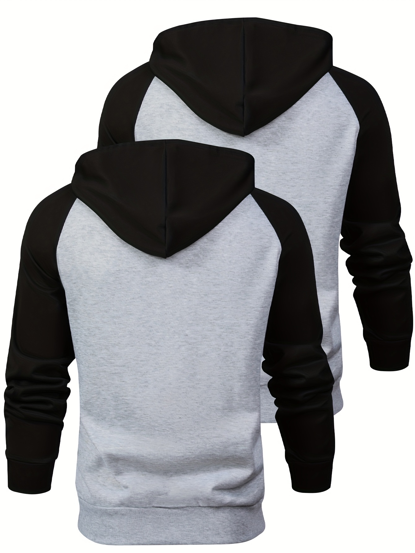 Color Block Men's Hooded Jacket Casual Long Sleeve Hoodies - Temu
