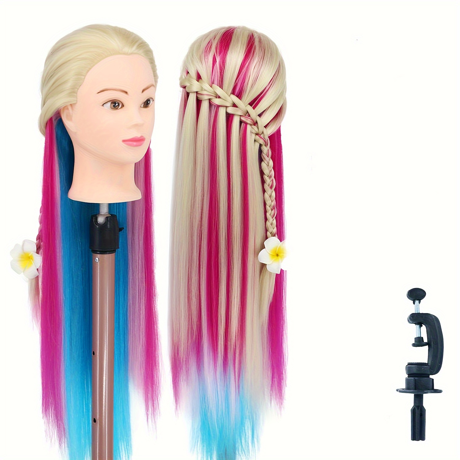 Good soft wig head with stand manikin head for wig hairstyling making hat  stand massage practice