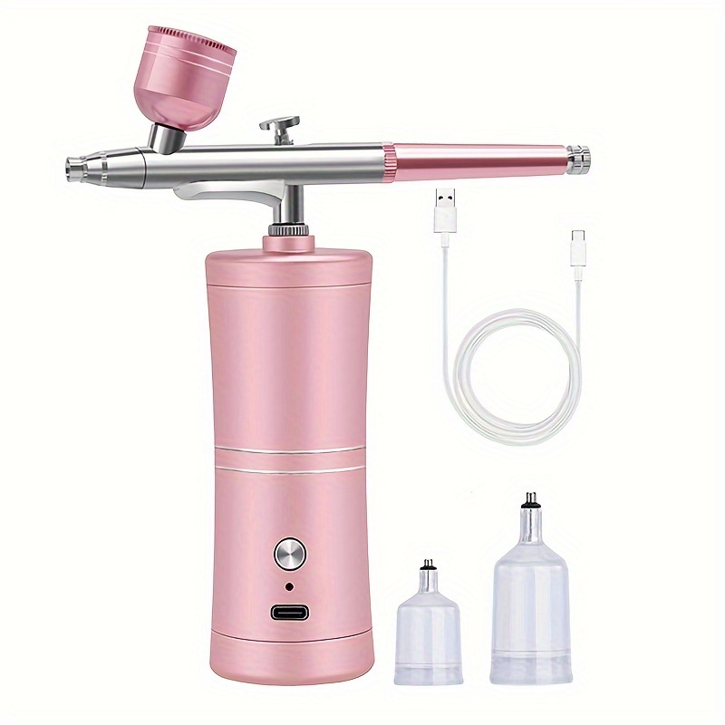 1 Set Airbrush Nail With Compressor, Portable Air Brush Nails Compressor  For Nail Art Paint Painting Crafts Airbrush Compressor Kit