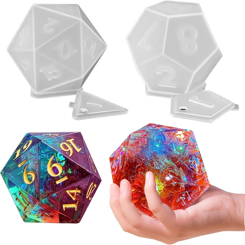 Large Dice Resin Molds 2 Styles Silicone Dice Mold For Epoxy - Temu