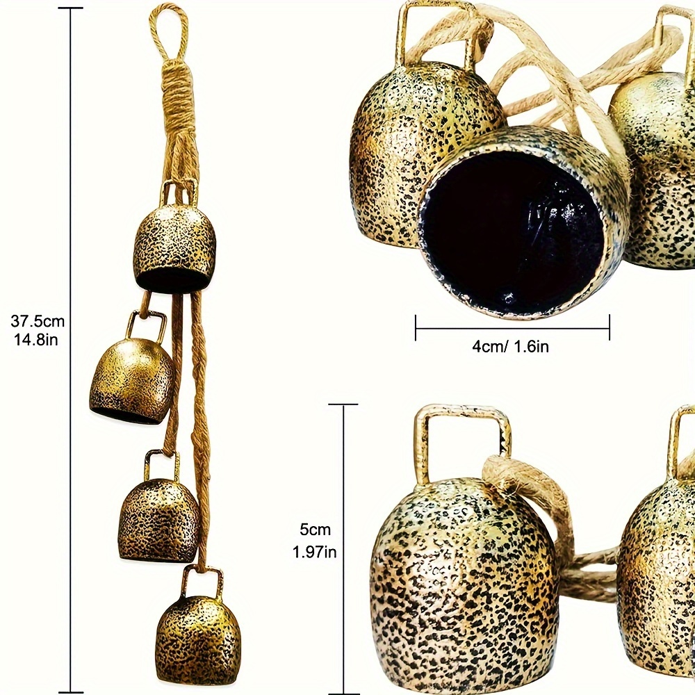 Vintage Rasty Finish Hanging Bells Decorative Cast Iron Cow - Temu Canada
