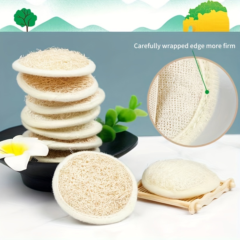 Natural Loofah Cleansing Face Towel Loofah Pulp Exfoliating Loofah Makeup Remover Towel Deep Cleansing Face Towel