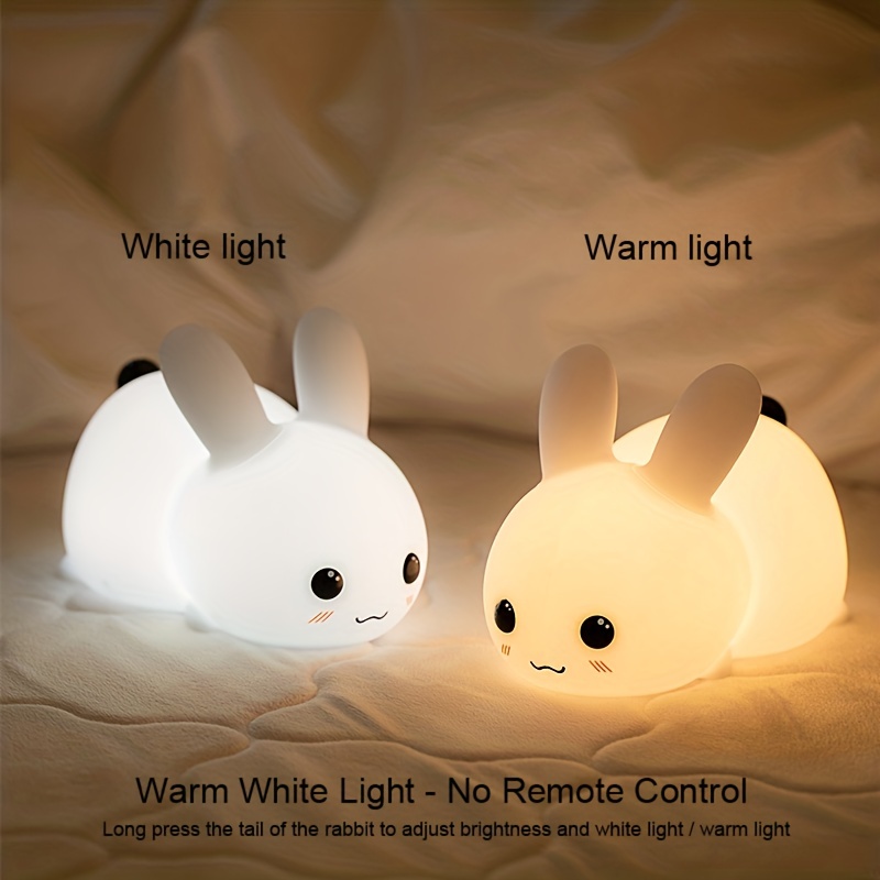 Led Night Light, Children's Luminous Toy Room Decoration Silicone Rabbit  Colorful Night Light, Suitable For Children's Gifts, Home Decor, Bedside  Lamp
