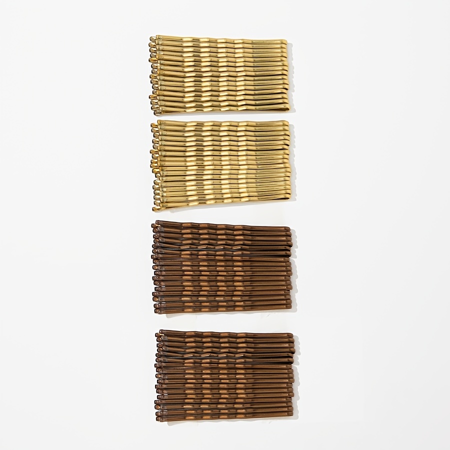 Women Basic Waved U Shape Hairpins Golden Brown Bobby Pins Temu