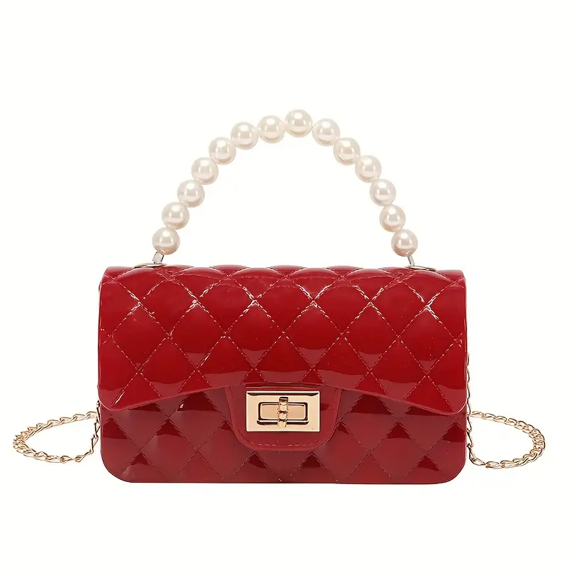 red chanel bag gold chain