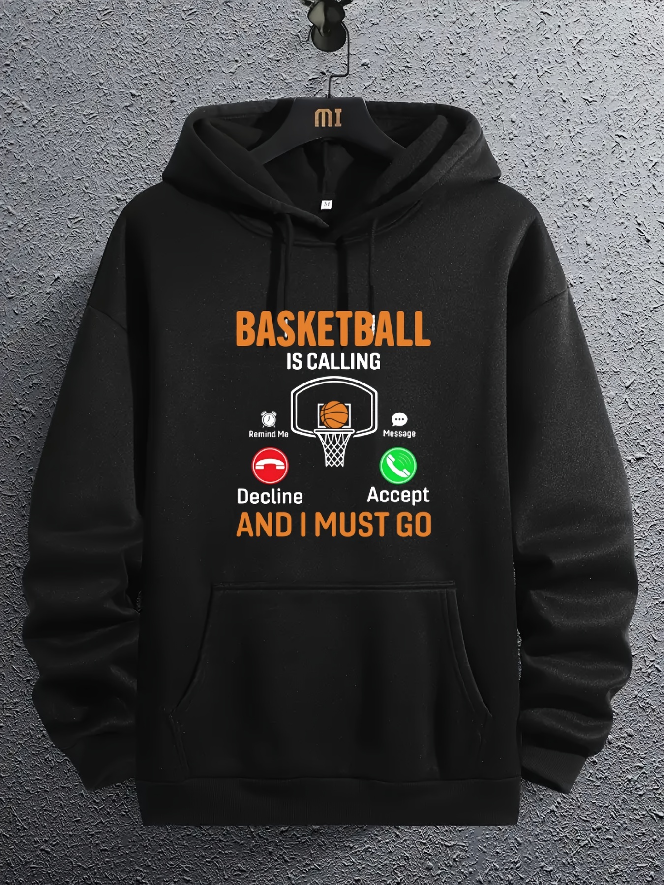 Funny Basketball Calling Print Hoodie Cool Hoodies Men Men s