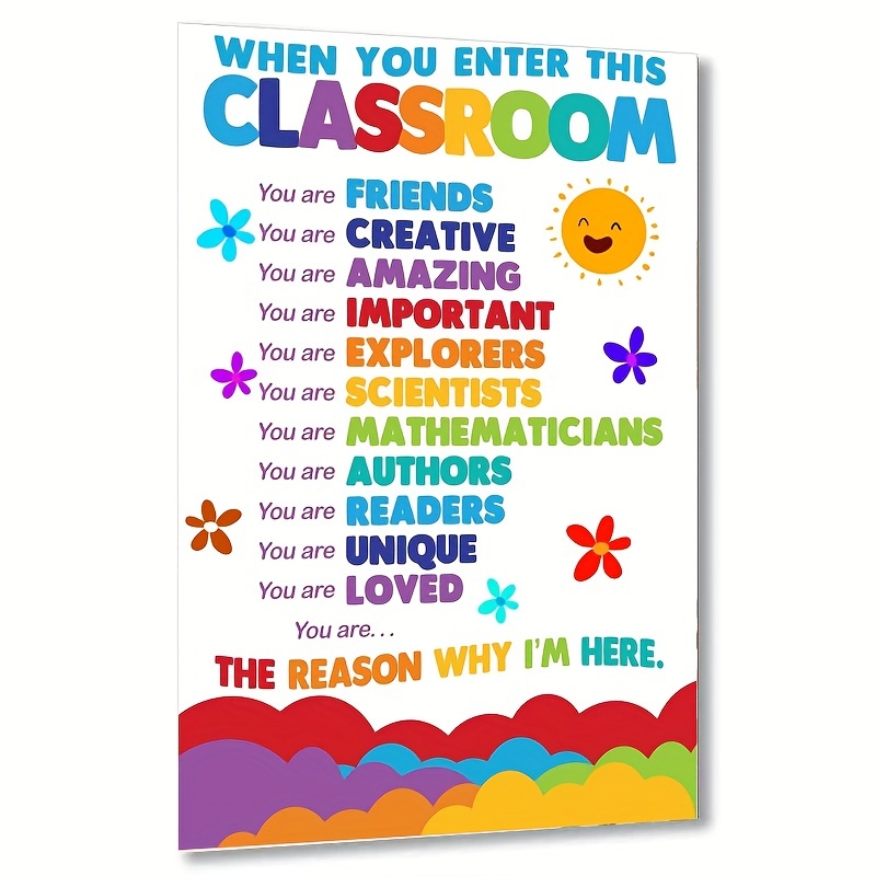 

When You Enter This Classroom Sign Educational Rules School Rainbow Classroom Decor Poster Dry Erase Sign 11x17inch Print Poster