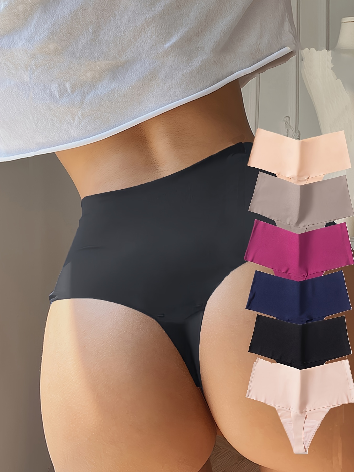 Wealurre Women's Cotton Thong Breathable Panties Low Rise Underwear :  : Clothing, Shoes & Accessories