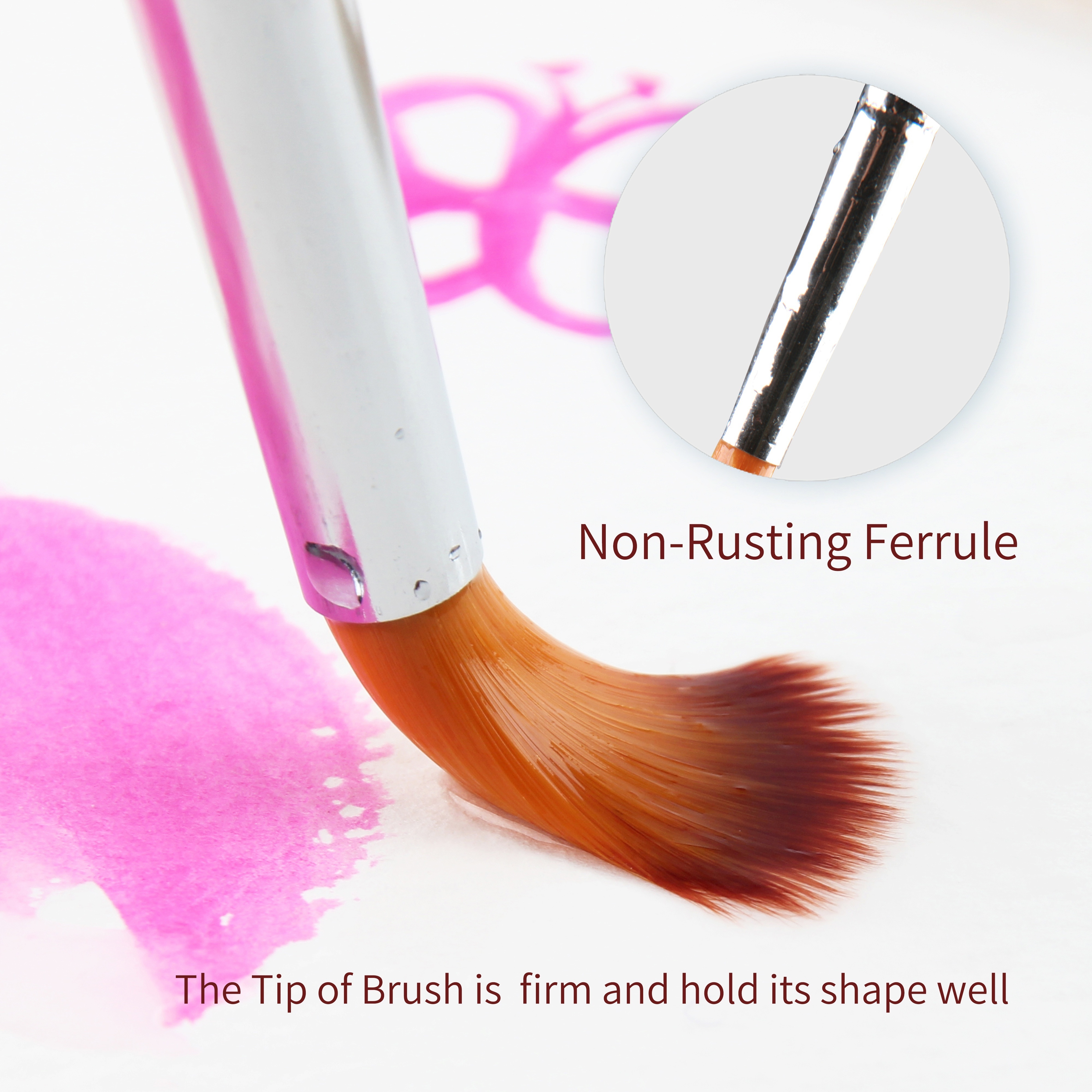 Angoily 2pcs Round Paint Brush Wax Paint Brush Acrylic Paint Brushes  Painting Craft Brush Painting Brush Round Brushes Home Improvement Paint  Supplies