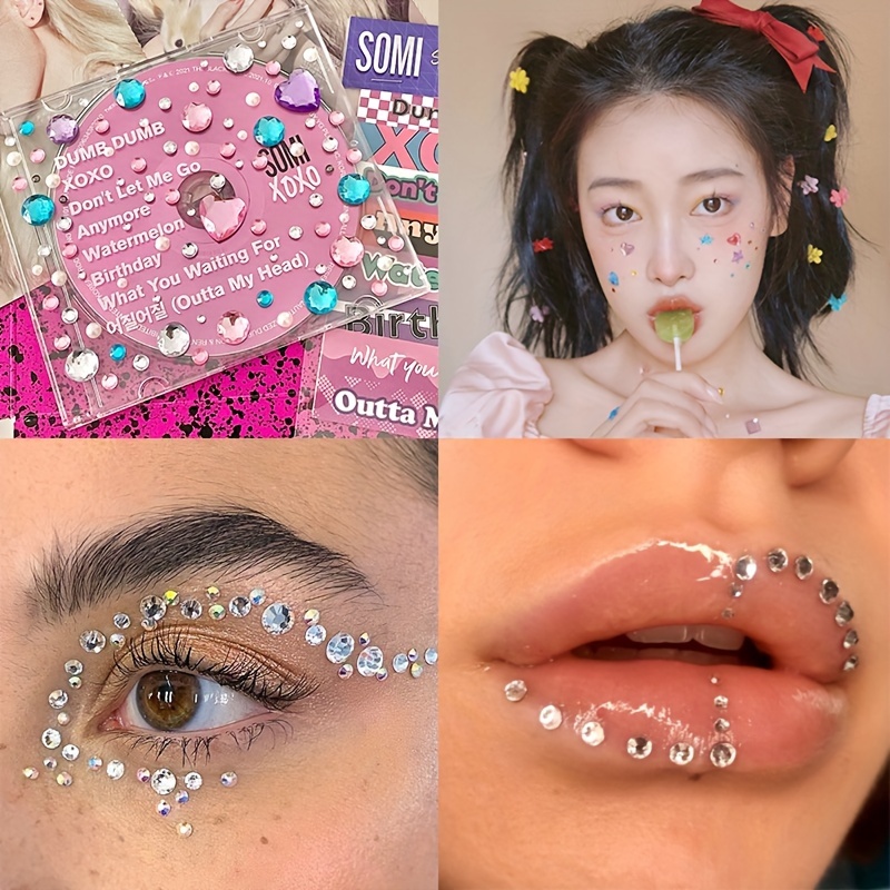 Self adhesive Face Gems Sparkle Your Makeup And Nails With - Temu