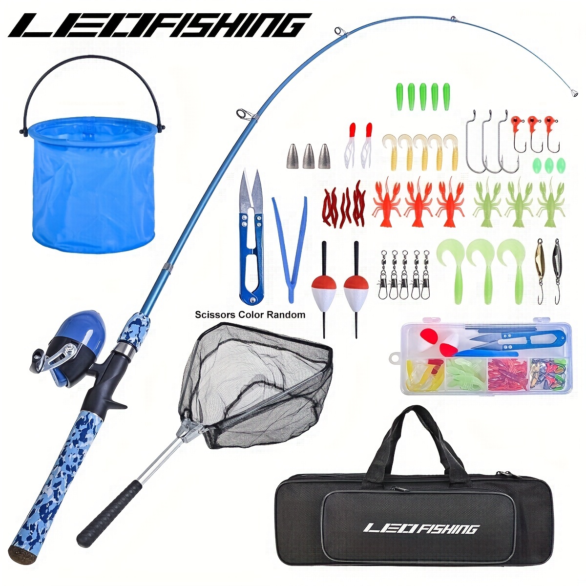Explore the Outdoors with this LEOFISHING Kids Fishing Pole Set - Perfect  for Boys, Girls & Youth!