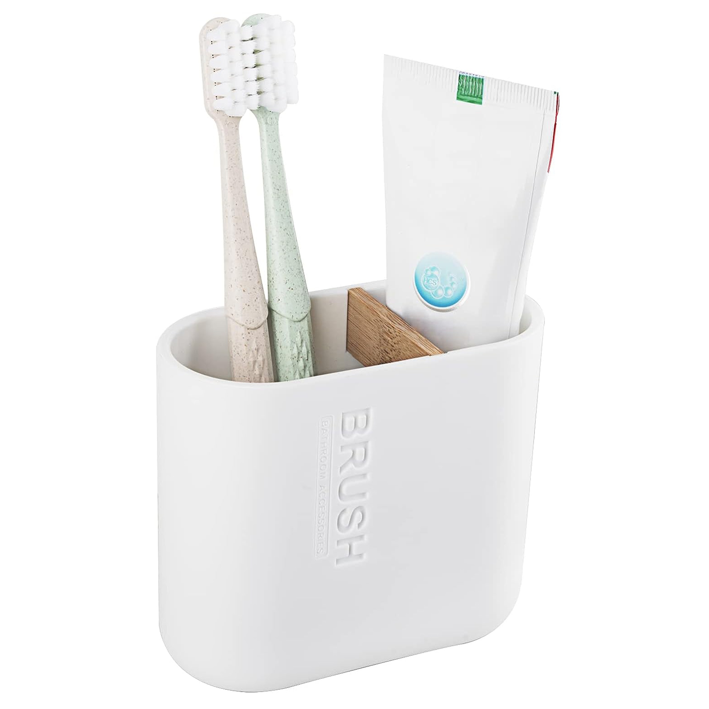 Toothbrush Holder Set For Bathroom, Tooth Brush Holder Bathroom Organizer  Countertop, Electric Tooth Brushing Holder With 5 Slots And 2 Hanging  Holes, White, Green - Temu