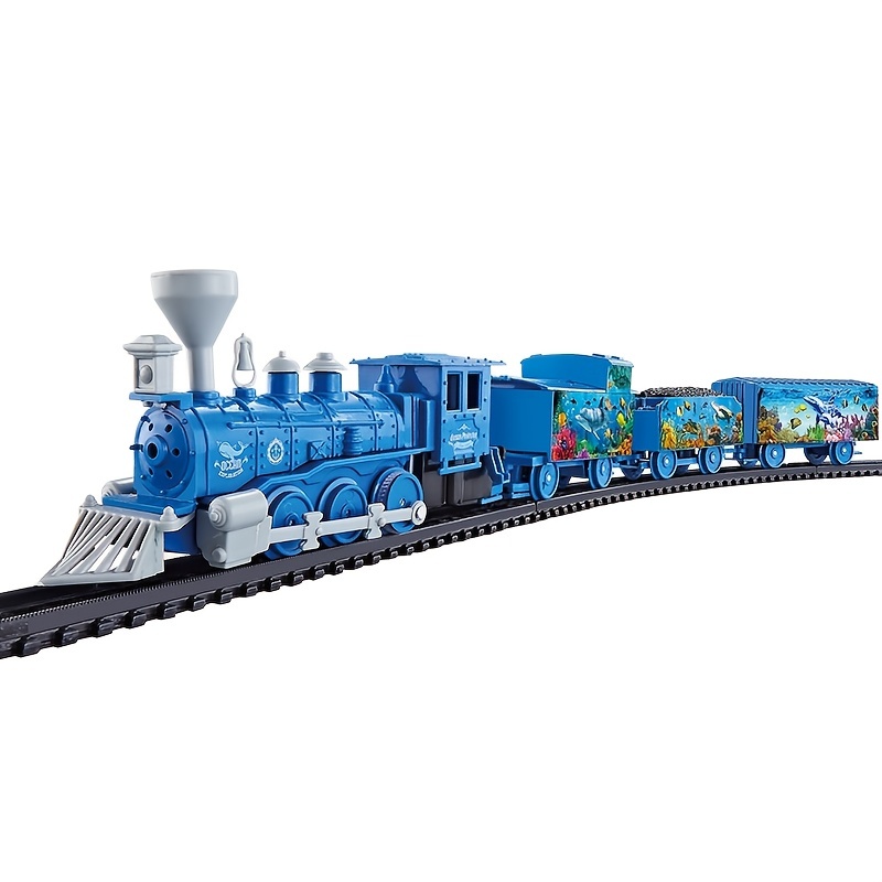 Conjunto de trem elétrico Brinquedo-clássico Conjuntos de trem - crianças  Trem Brinquedos-bateria alimentado motor locomotiva com som e luzes, kits