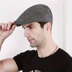 1pc mens classic herringbone beret newsboy cap cabbie beret hat