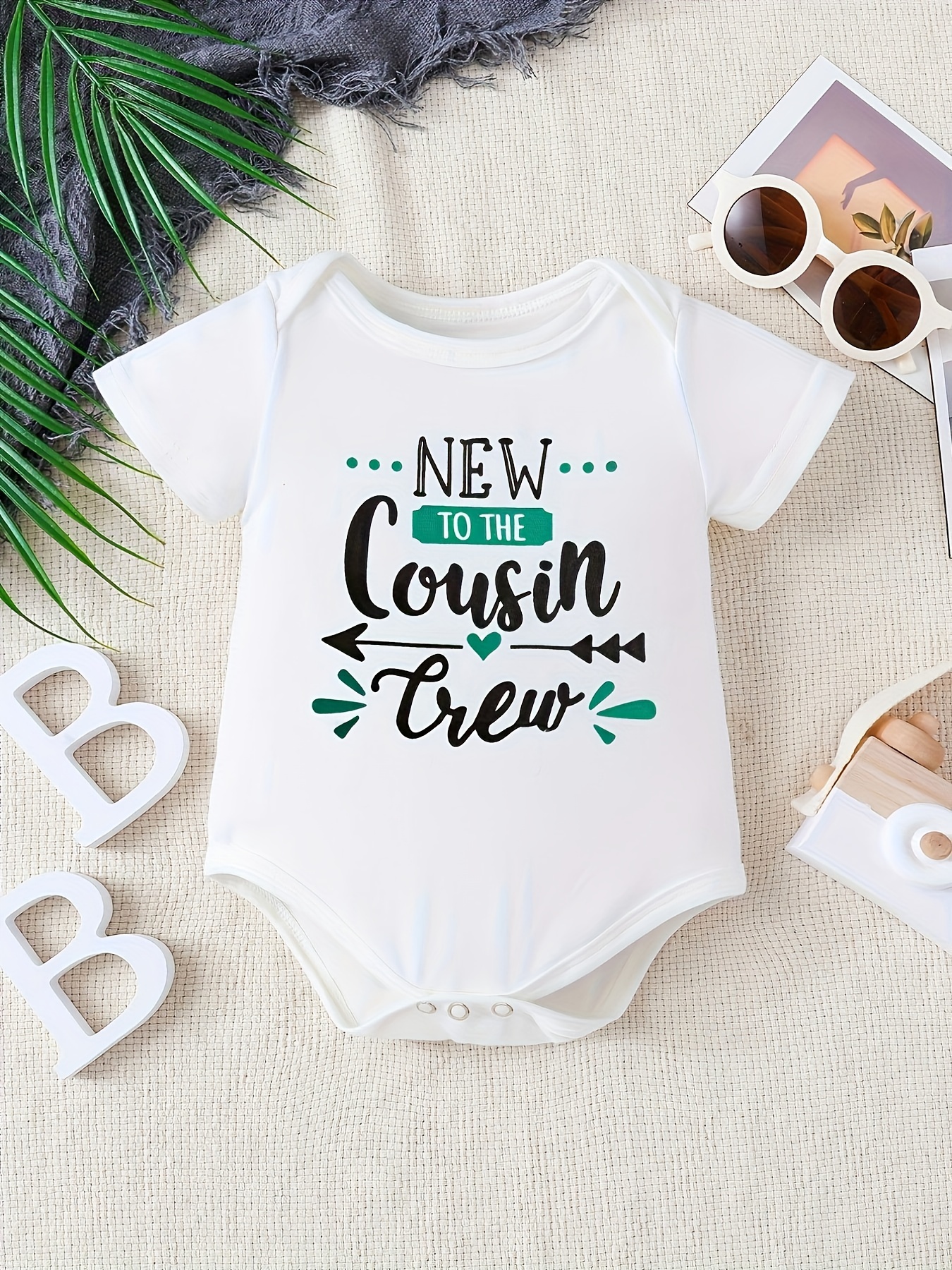 Baby Girls Boys 1st Birthday Cute Bodysuits, Short Sleeve Cotton T-shirt  Spring Summer Autumn Infant Jumpsuits Kids Party Clothes