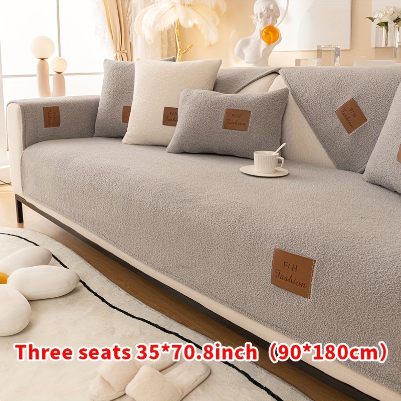 Velvet Sofa Cover Four Seasons Universal Sofa Slipcover Non Temu