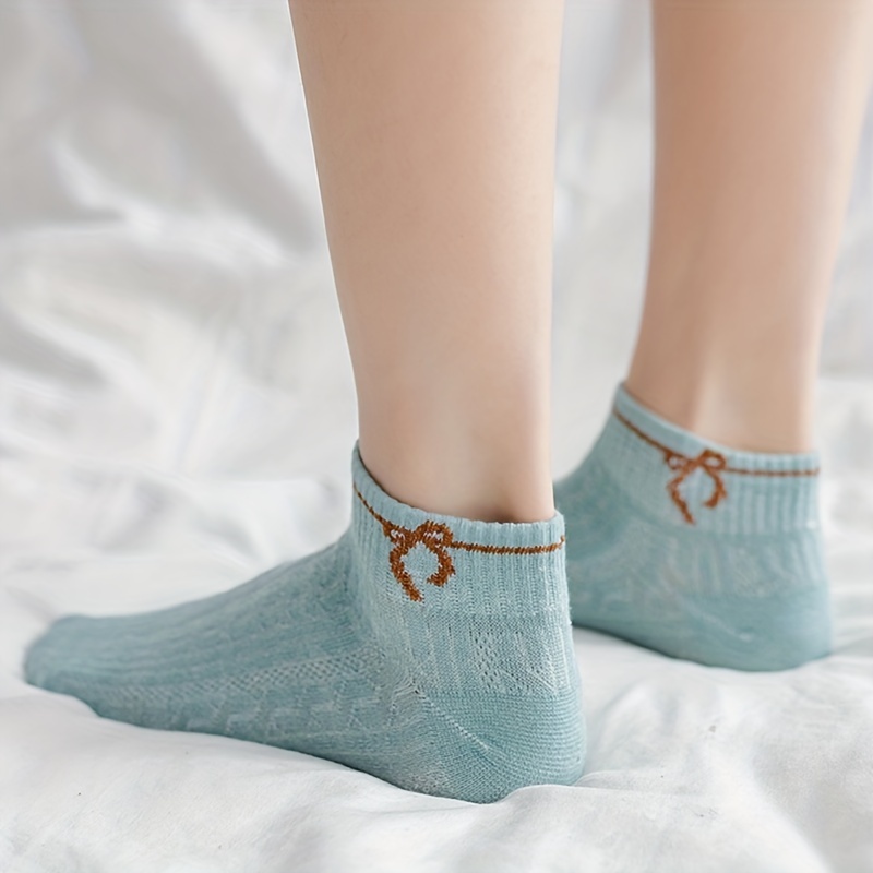 5 Pairs Kids Short Socks, Breathable & Comfortable Students Socks for Summer
