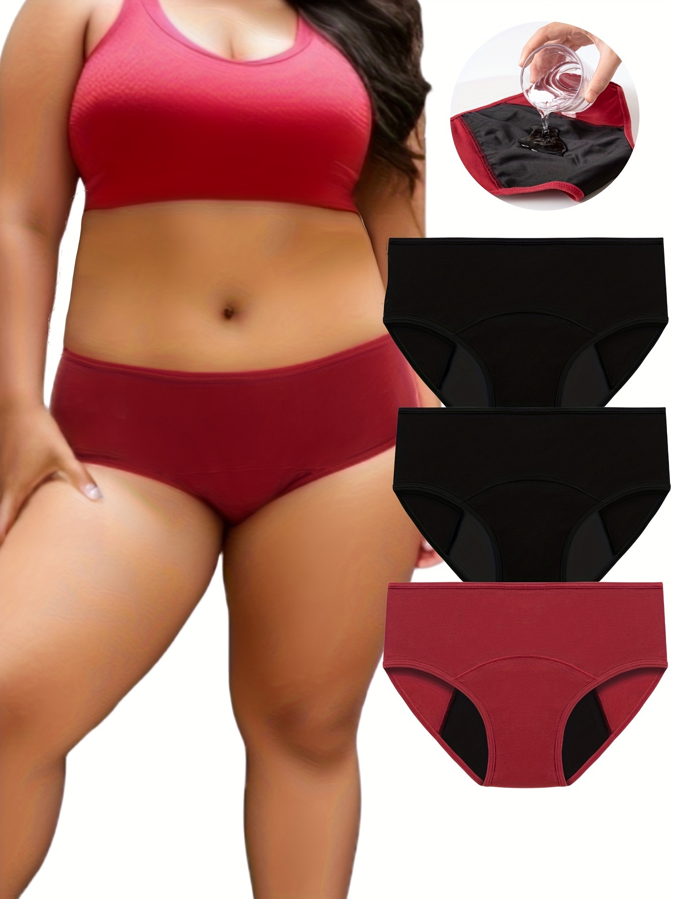 nsendm Female Underwear Adult plus Size Strapless Bra 46ddd Cute Young  Ladies Transparent Lace Top and Thong plus Size Lingerie for Women(Red, L)