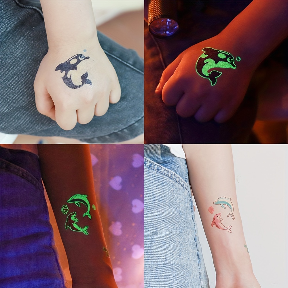 5 Fogli, Tatuaggi Luminosi Con Stile Organismi Marini Per Bambini, Adesivi  Temporanei Con Organismi Marini Per Ragazzi E Ragazze, Regali Per Feste  Luminose Per Bambini, Stile 2