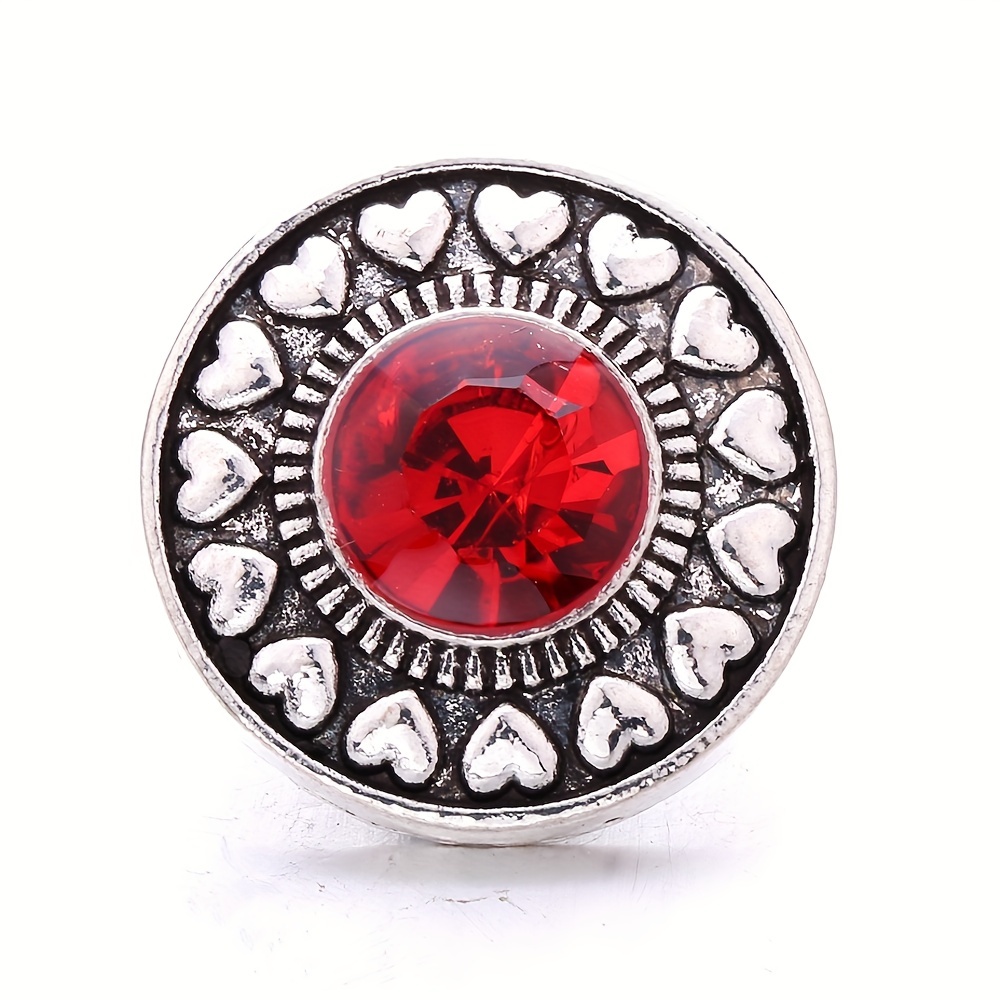 Crystal Round Button Bracelet Pendant DIY Accessory Women