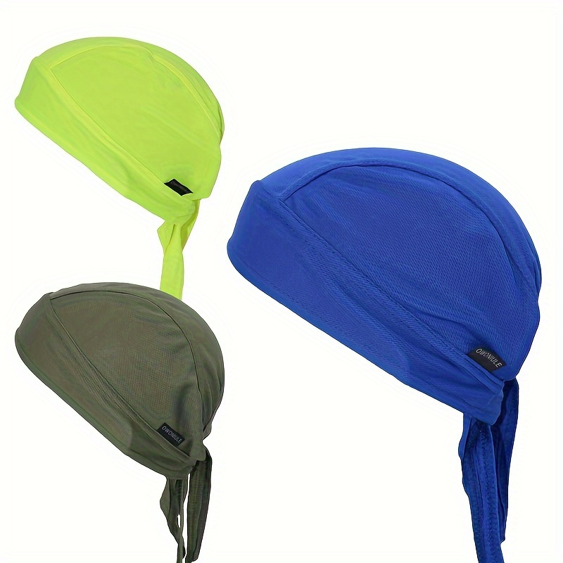 1pc Cooling Quick Drying Dew Rag Sweat Wicking Breathable Doo Rag Helmet  Liner Hat For Cycling - Jewelry & Accessories - Temu