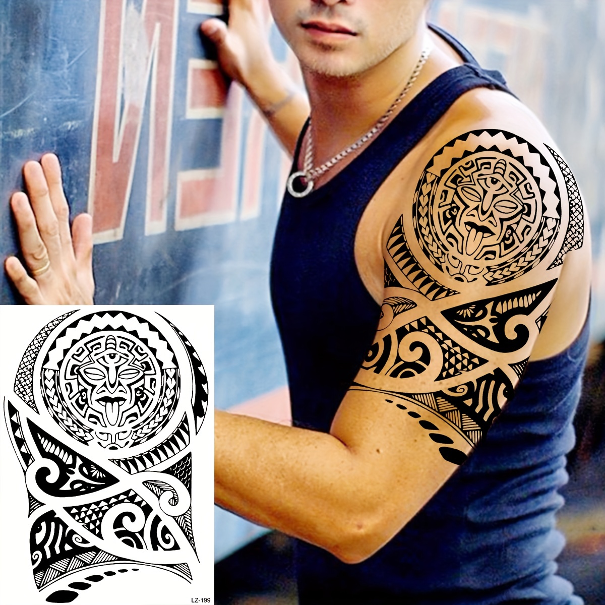 tattoos for men on arm and shoulder tribal