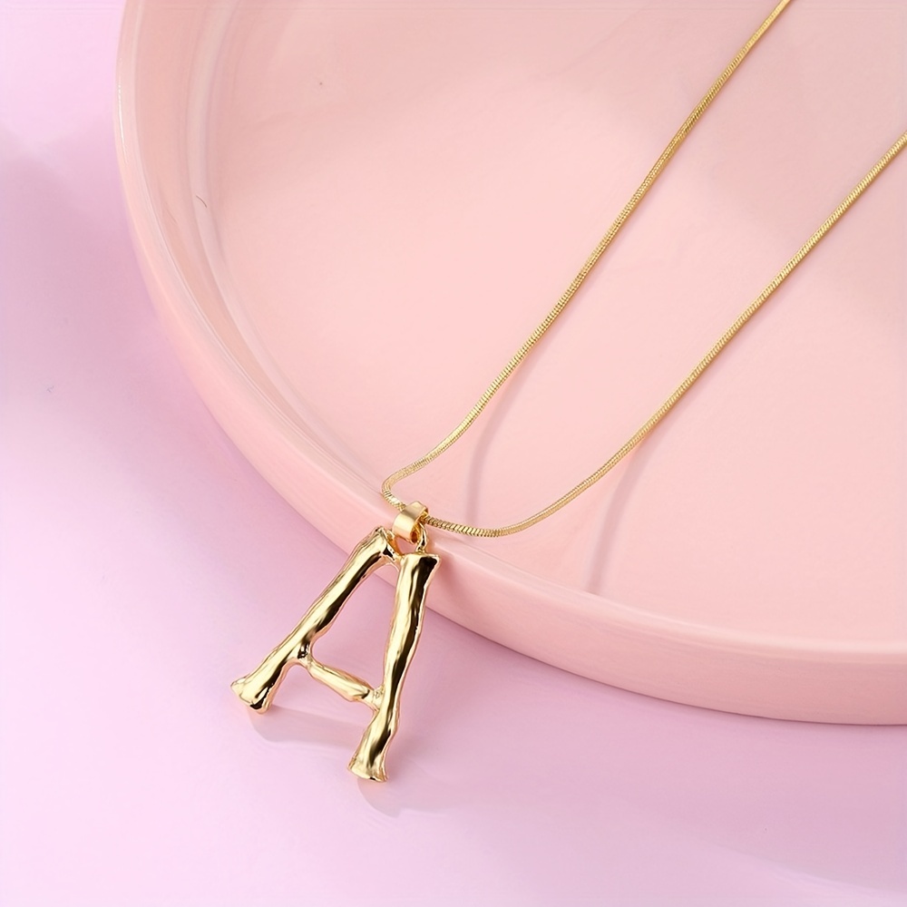 Bamboo deals letter necklace