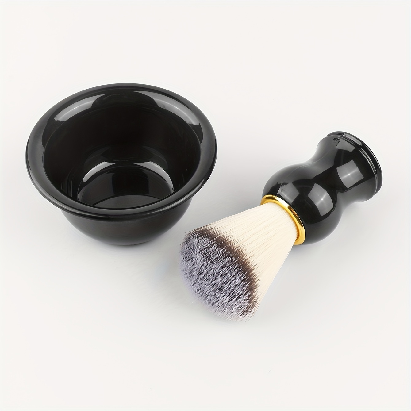 TEMU Barber Shop Men's Shaving Bowl Brush For Shaving And Shaving, Barber Men's Oil Head Shaving And Beard Trimming Brush, Foam Brush Set, Display