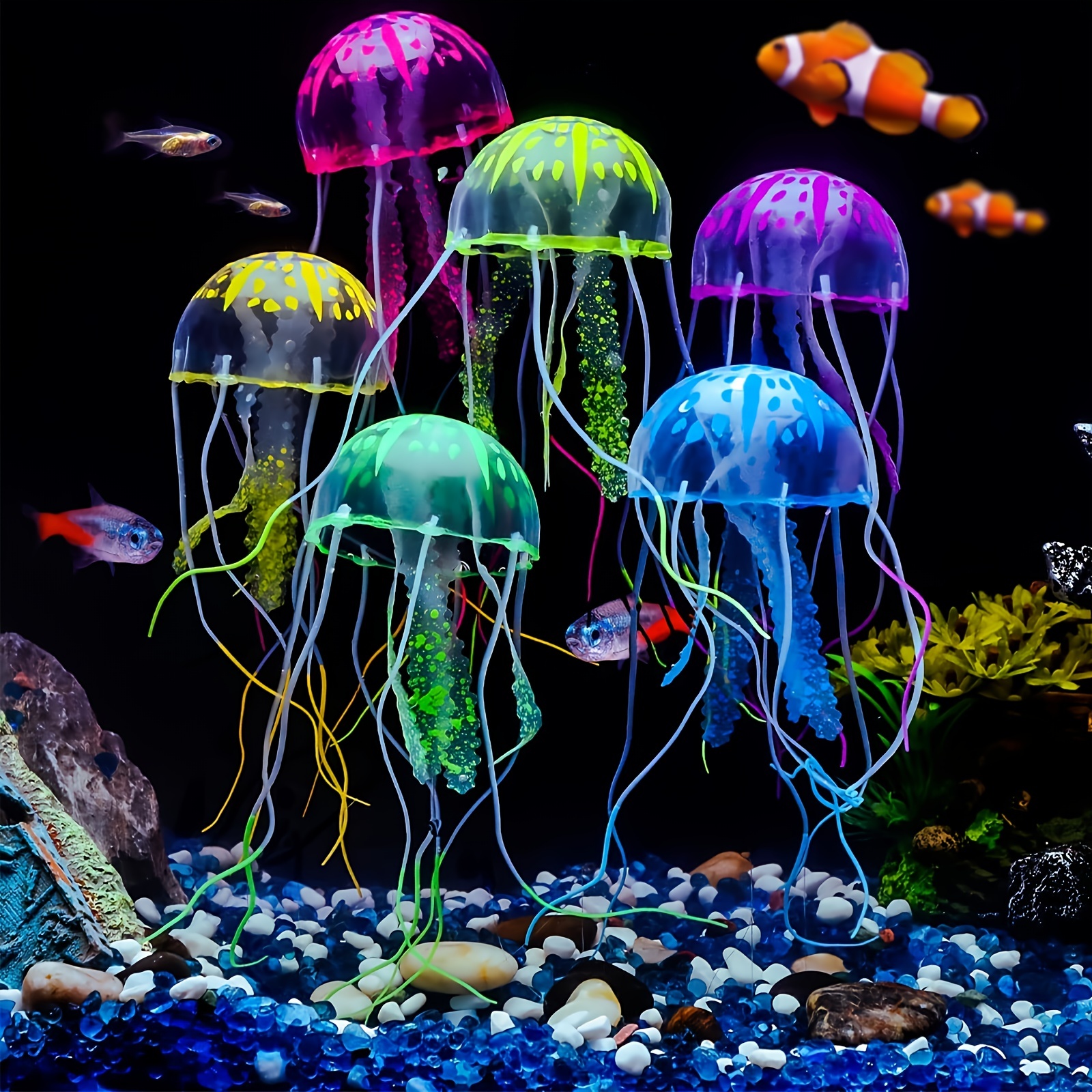 Glowing Silicone Jellyfish Artificial Ornaments Aquarium Fish Tanks  Landscaping Decoration - Pet Supplies - Temu Germany